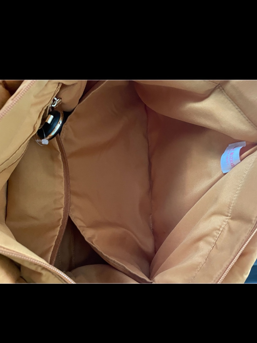 Isaac Mizrahi Quilted Puffer Shoulder & Crossbody Travel Bag in Tan - Picture 8 of 16
